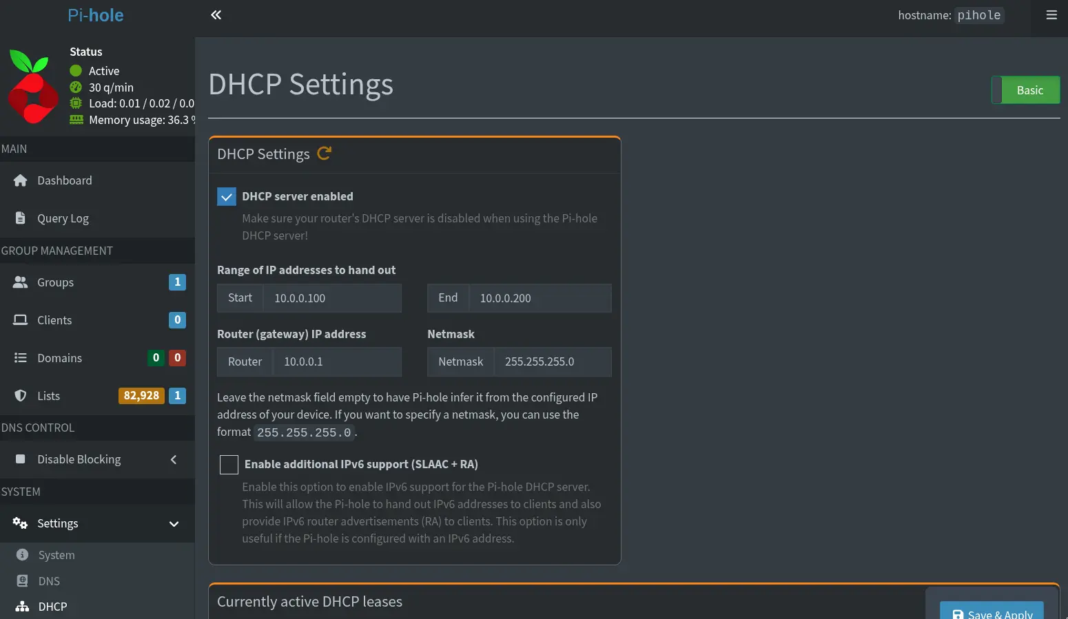 Pi-hole DHCP Setup